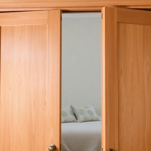 Installing bifold closet doors in a residential home.