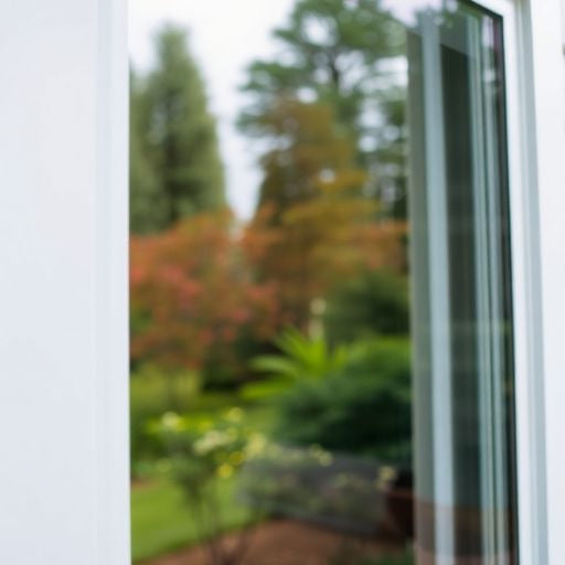 Modern manufactured home window with natural light.