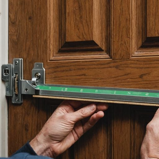 Installing weather stripping on a wooden door