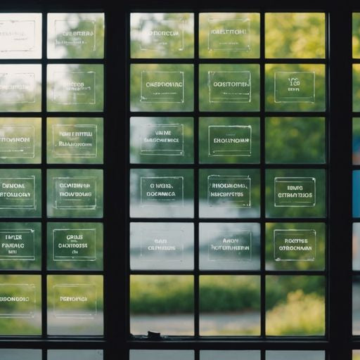 Diagram showing labeled parts of a window.
