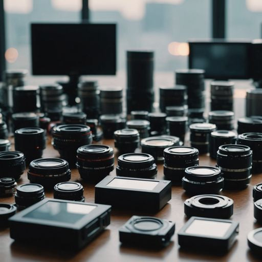 Different screen window parts displayed on a table.