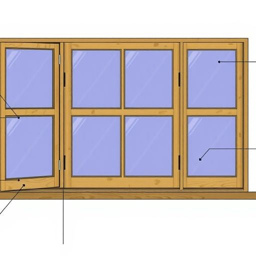 Illustration of window parts labeled