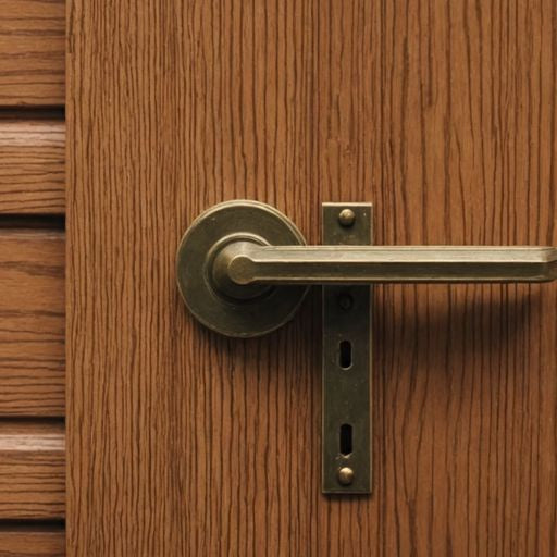 Wooden door with weather stripping