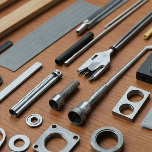 Window screen replacement parts on a table.