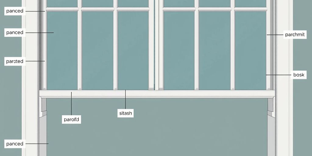 Illustration of window parts labeled