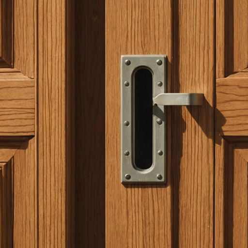 Wooden door with weather stripping applied