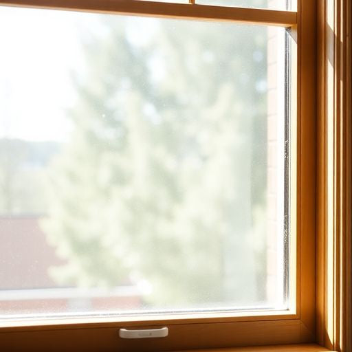 Close-up of a single hung window design.