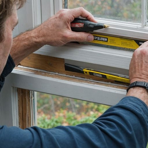 Applying weather stripping to a window frame