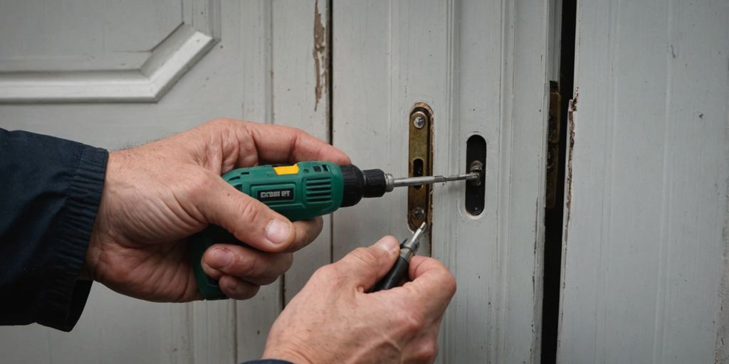 Replacing a sliding door handle with tools