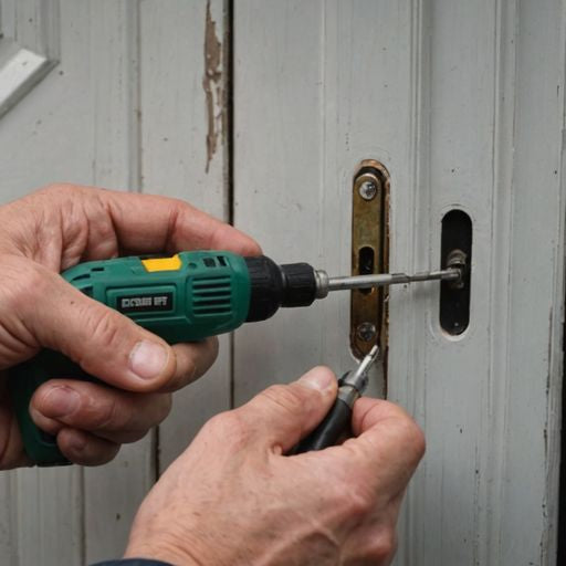 Replacing a sliding door handle with tools