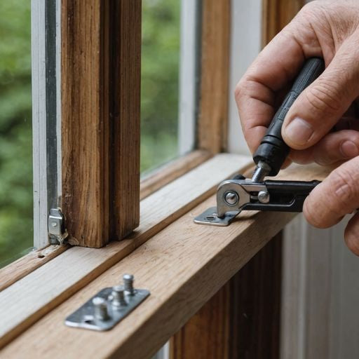 Installing a window latch with a screwdriver