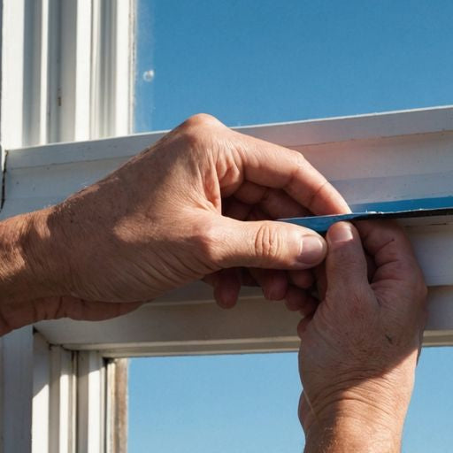 Applying weather stripping to a window