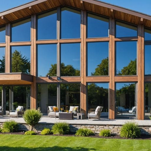 Modern home with stylish windows