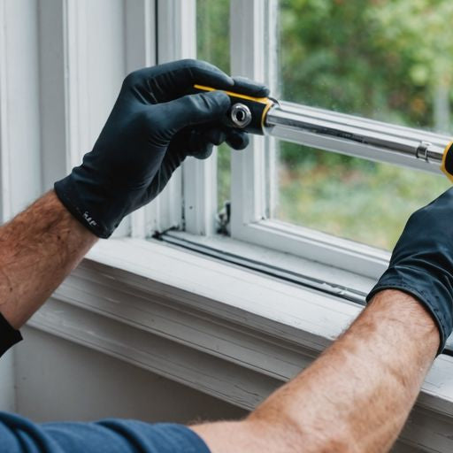 Applying sealant to window frame edges