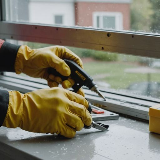 Applying weather sealant around a window frame
