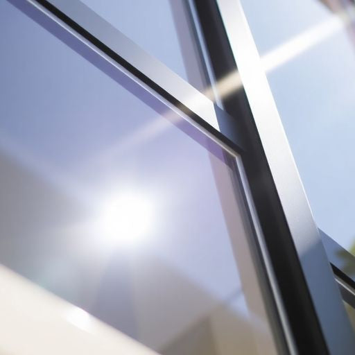 High-quality PGT windows with light reflection and modern design.