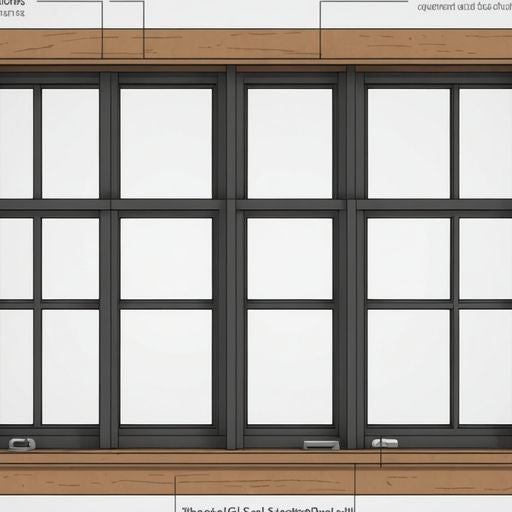 Illustration of window parts labeled