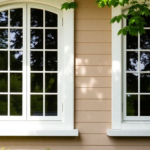 Elegant double hung windows enhance home aesthetics.