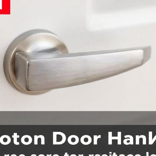 Close-up of a Larson storm door handle.