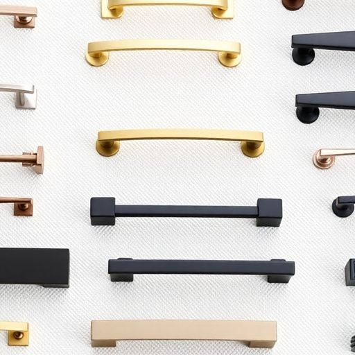 Different styles of 4-1/2" center to center pulls.