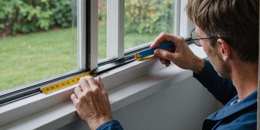 Applying weather stripping to window frame