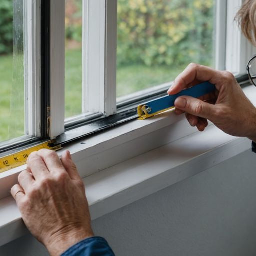 Applying weather stripping to window frame