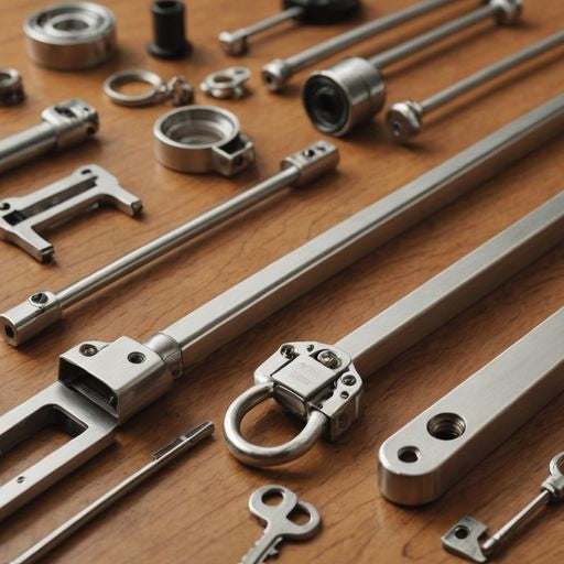 Andersen window parts on wooden surface