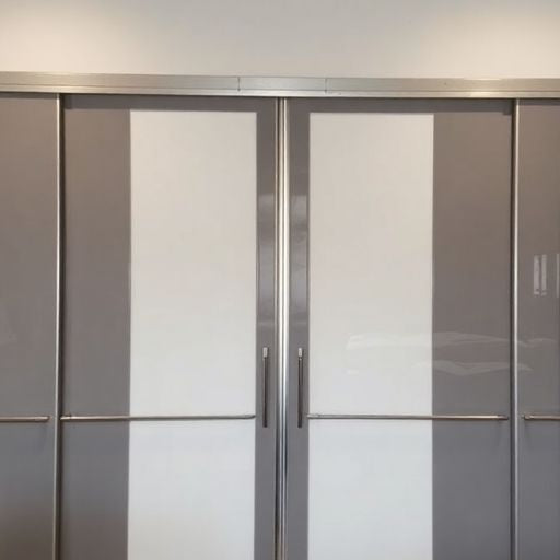 Modern sliding closet doors in a stylish interior setting.