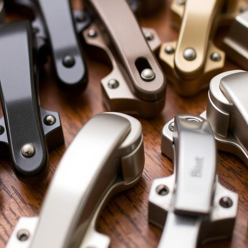 Various Biltbest window cranks on wooden surface