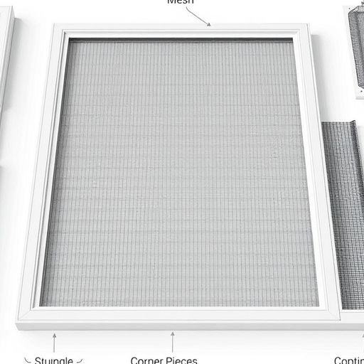 Screen window parts illustration