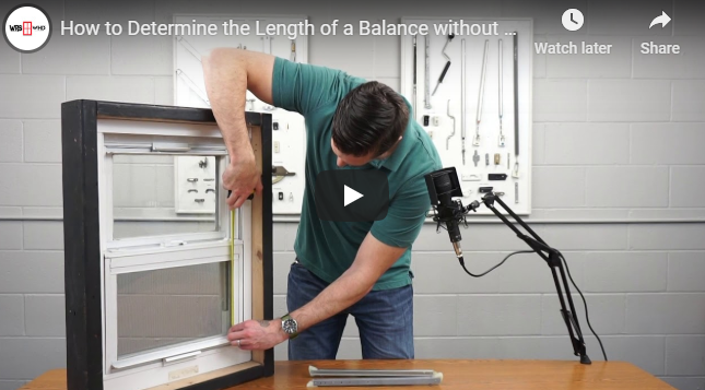 How to Determine the Length of a Window Balance from Sash Height ...
