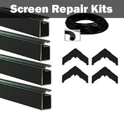 WRS All-in-One Screen Repair Kit - 48 x 84 Charcoal Black Fiberglass —  Window Hardware Direct
