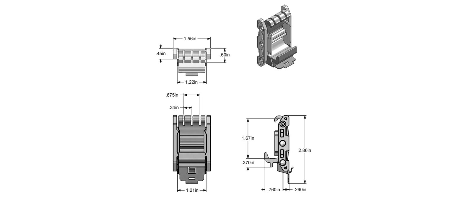 WRS Caldwell Side-Load Tandem Carrier - Up to 200 lbs