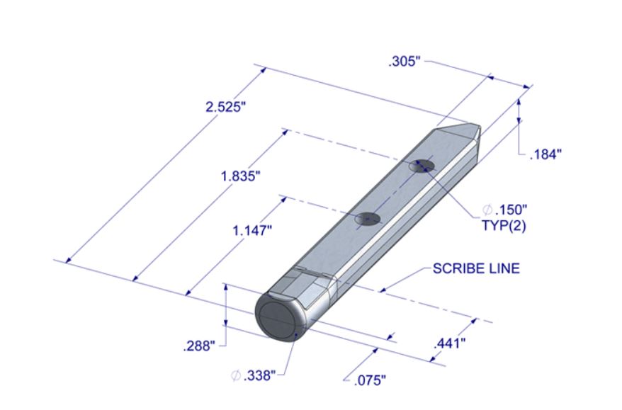 WRS 2-1/2" Die-Cast Pivot Bar - 4 Pack