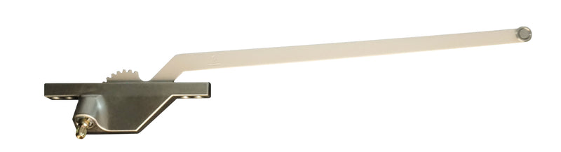 WRS Truth Right or Left Hand Front Mounted Single Arm Casement Operator, 13-1/2" Arm - Satin Nickel