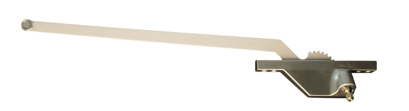 WRS Truth Right or Left Hand Front Mounted Single Arm Casement Operator, 13-1/2" Arm - Satin Nickel