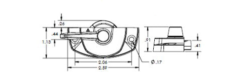 WRS Truth/Amesbury White Sweep Lock - 7/16" Setback