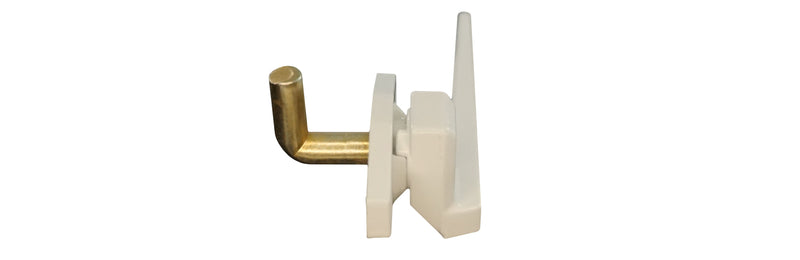 WRS Truth Left Hand White Casement Locking Handle  -  .625" Pawl, Inline Base