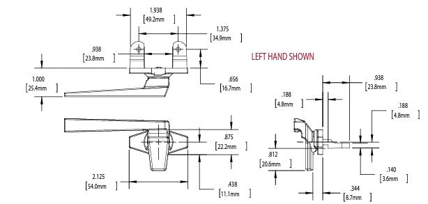 Truth Left Hand In-Line Angle Base Cam Handle