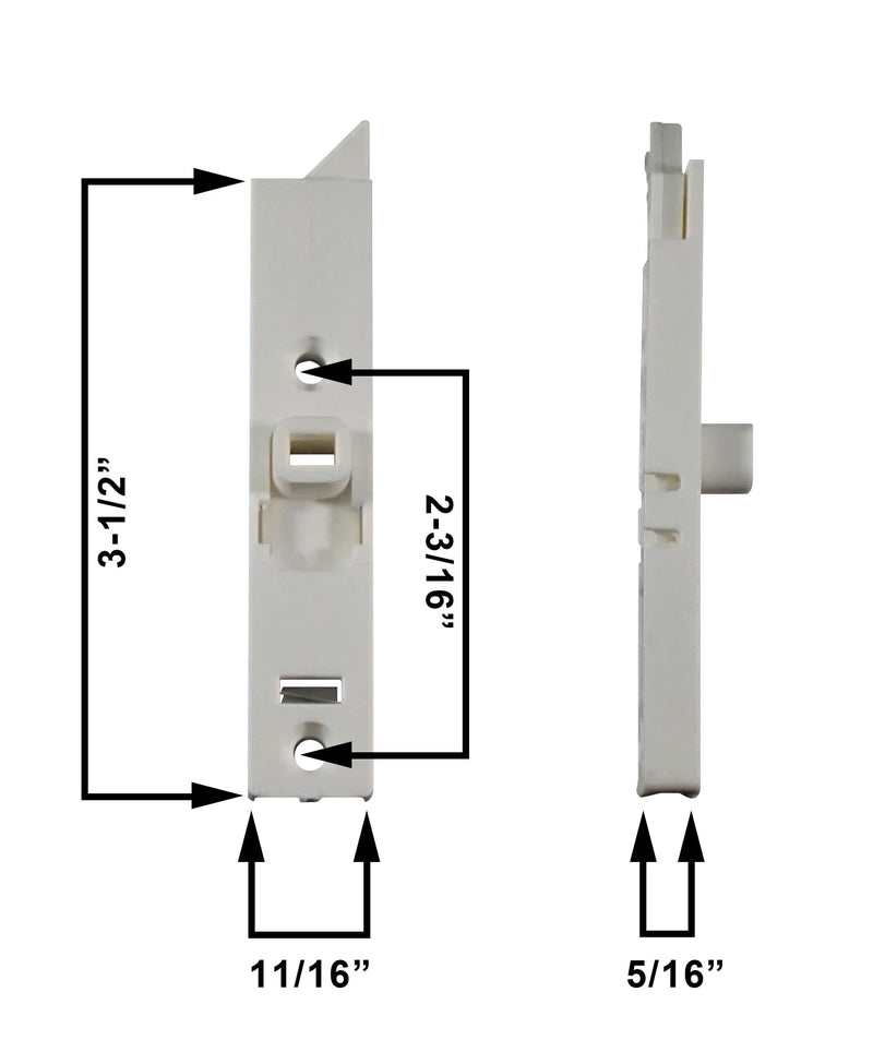 WRS 3-1/2" Right Hand Tilt Latch  -  White