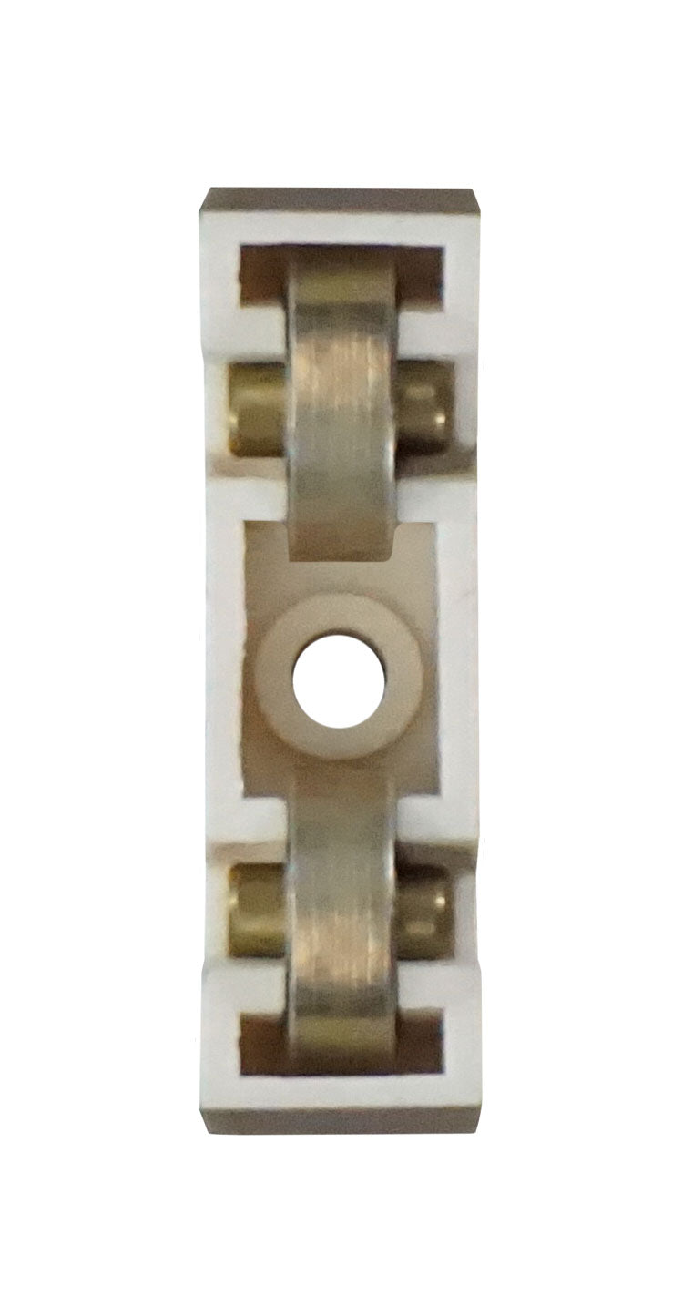 WRS Keller 1-5/8" Tandem Roller Assembly with Housing  -  White