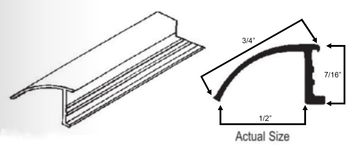 WRS Capitol Brown Vinyl Snap-In Glazing Bead -  6 Ft Stick