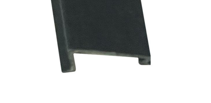WRS Black Snap-In Rigid Glazing Bead  -  6 Ft Stick