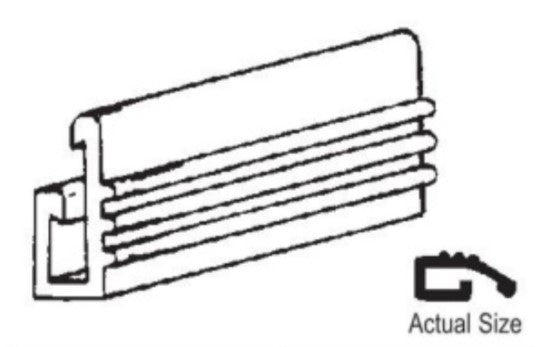 WRS Capitol Dark Gray Rigid Glazing Bead  -  6 Ft Stick