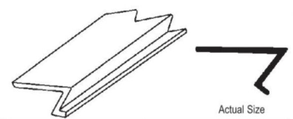 WRS Portalume Grey Snap-In Vinyl Rigid Glazing Bead   -  6 Ft Stick