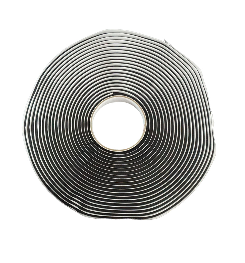 WRS 1/8" x 1/2" Double Sided Glazing Tape/Butyl Tape - 25 Ft Roll, Black