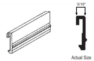 WRS Pennco White Snap-In Vinyl Rigid Glazing Bead   -  6 Ft Stick