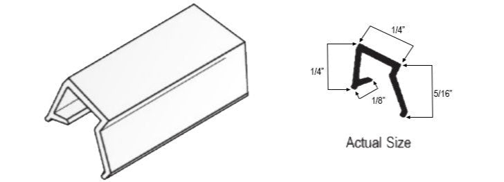 WRS White Vinyl Glazing Bead  -  6 Ft Stick