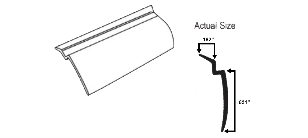 WRS White Glazing Bead  -  6 Ft Stick
