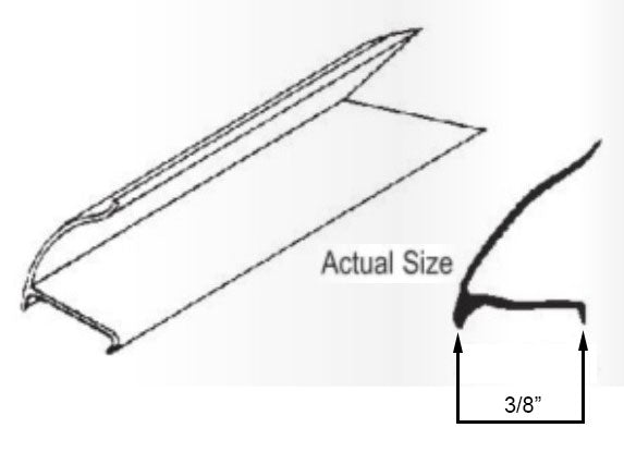 WRS White Snap-In Vinyl Glazing Bead  -  6 Ft Stick